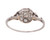 1920s 0.60 Carat Total Weight Diamond Cluster, 18 Karat White Gold Ring
