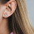 0.68 Carat Diamond Midi Halo Earrings in 14 Karat Yellow Gold, Shlomit Rogel
