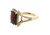 7 Carat Garnet and Sapphire Ring with European Shank in 18 Karat Yellow Gold