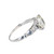 Art Deco 1.34 Carat Diamond White Gold Solitaire Engagement Ring