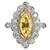Art Deco Marquise Fancy Intense Yellow Internally Flawless Diamond Cluster Ring