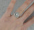 18 Carat White Gold Mother of Pearl and Diamond Panel Cluster Ring