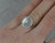 18 Carat White Gold Mother of Pearl and Diamond Panel Cluster Ring