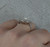 18 Carat White Gold Mother of Pearl and Diamond Panel Cluster Ring