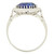 Art Deco 2.54ct Sapphire and Diamond Halo Ring, c.1920s