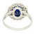 Art Deco 2.54ct Sapphire and Diamond Halo Ring, c.1920s