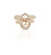Amwaj 18 Karat Rose Gold Butterfly Ring with Diamonds
