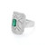 Emerald Diamond 18 Karat Gold Art Deco Style Ring