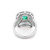 Emerald Diamond 18 Karat Gold Art Deco Style Ring