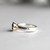 Two Tone Hammered Ring, London Topaz Ring, 14k Bezel Gold with Sterling Silver