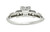 Late Art Deco 0.90 Carat Diamond Platinum Tulip Engagement Ring GIA