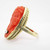 Natural Undyed Coral Cameo 1915 Art Deco 16 Karat Ring