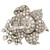 Flower Clip with Old Cut Diamonds in Platinum 950