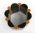 1930's True Vintage Bakelite Catalin Stretch Wide Black & Butterscotch Bracelet