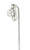 Art Deco 1.00 Carat Diamond Pearl Platinum Floral Cluster Stickpin
