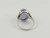 1920s Art Deco Platinum Star Sapphire and Diamond Ring