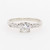 Platinum Diamond Ring, 0.50 Carat Old European Diamond and Side Diamond Estate