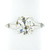 Antique Platinum GIA 2.75ct European Diamond Solitaire 3 Stone Engagement Ring