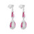 Art Deco Style Ruby Diamond Dangle Cocktail Earring 18 Karat White Gold