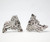 Art Deco Round and Baguette 3.57 Carat Pave Diamond Clips and Brooch in Platinum
