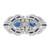 Sapphire and Diamond Art Deco Brooch