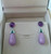Art Deco Style Amethyst Phosphosiderite Green Enamel Gold Diamonds Earrings