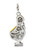 Art Deco 0.45 Carat Pave Diamond Enamel Platinum Goose Charm