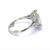 Large GIA 5.04ctw Vintage Cushion Cut 3 Stone Diamond Platinum Ring