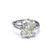 Large GIA 5.04ctw Vintage Cushion Cut 3 Stone Diamond Platinum Ring