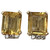 13 Carat Citrine Diamond Earrings Gold Art Deco Style Hollywood Regency