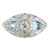 Aquamarine Diamond Gold Three-Stone Art Deco Engagement Ring