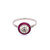 Art Deco Revival 1.12 Carat Diamond Ruby Platinum Halo Ring Estate Fine Jewelry