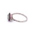 Art Deco Revival 1.12 Carat Diamond Ruby Platinum Halo Ring Estate Fine Jewelry