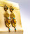 Art Deco Style White Diamond Emerald Ruby Opal Turquoise Yellow Gold Earrings
