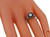 Charming Sapphire Diamond Platinum Engagement Ring