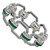 Hennells Art Deco Bracelet in Rock Crystal, Emerald & Diamond 1929