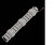Wide Diamond Plaque Strap Bracelet