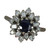 Vintage 18ct White Gold Sapphire and Diamond Snowflake Cluster Ring