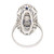 Art Deco Diamond & Sapphire Cluster Ring, c.1920s