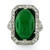 Antique Art Deco Platinum 7.80ctw GIA Natural Jade & Diamond Black Enamel Ring