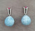 Art Deco Style Diamonds Gold Black Enamel Rubies Aquamarine Carved Drop Earrings