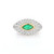 Emerald Diamond 18 Karat Gold Marquise Art Deco Style Ring