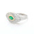 Emerald Diamond 18 Karat Gold Marquise Art Deco Style Ring