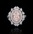 GIA Certified 2.22 Carat Oval Natural Pink Diamond Halo Cocktail Ring