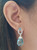 Blue Topaz with Diamond Earrings Set in 18 Karat White Gold Settings