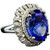 10.78 Carat Oval Tanzanite and White Diamond Cocktail Ring