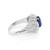 Vintage 2.06 Carat Oval Sapphire and Diamond Cluster Platinum Engagement Ring