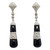 Onyx with Diamond Earrings Set in 18 Karat White Gold Settings