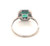 Vintage .95 Carat Emerald Diamonds Platinum Ring