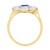 Art Deco Asscher Cut Sapphire Diamond Ring circa 1920s